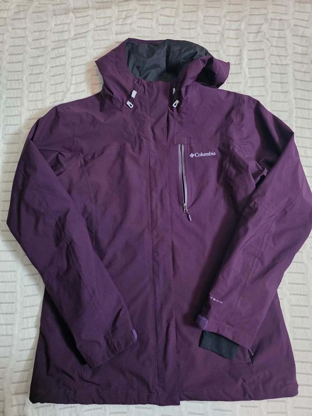 Columbia Interchange Jacket Size L Purple Omni-Tech
